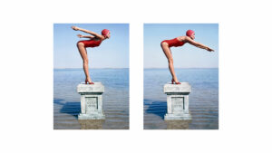 Norman Parkinson - Jerry Hall dives into Crimea